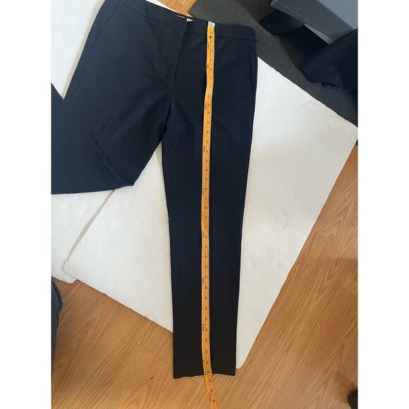 Women's Sandro Navy w Silver Metallic Stripped Threads Pants Size 40/ US 8 - Picture 6 of 11